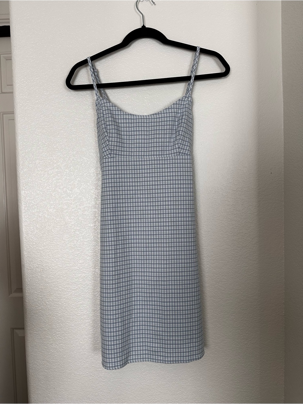 Brandy Melville Light Blue Gingham Mini Dress